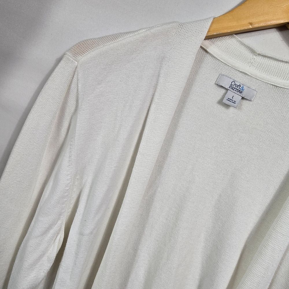 Croft & Barrow White Women's Cardigan Sizr L - Picture 8 of 10